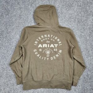 Ariat Hoodie Womens Small Green Kangaroo‎ Pocket International Boot Co Graphic